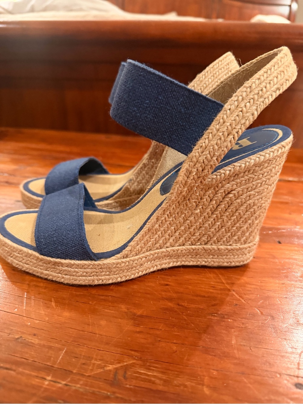 Browns Wedge Espadrille Sandals - Navy